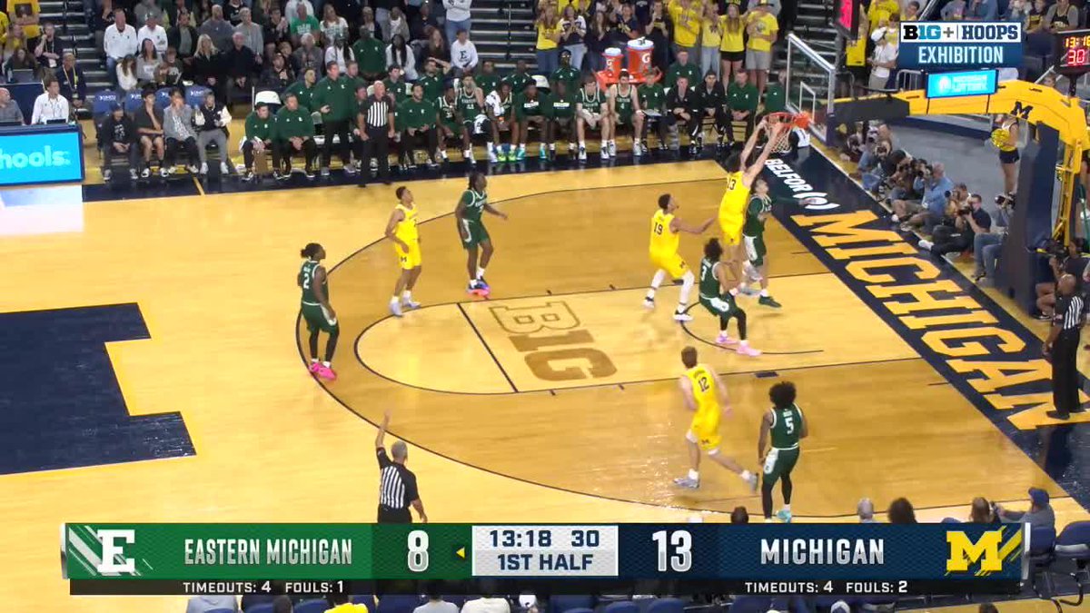 If you missed it earlier, you're gonna like this J.P. Estrella Michigan Men's Basketball highlight 🙌 Subscribe/watch on B1G+