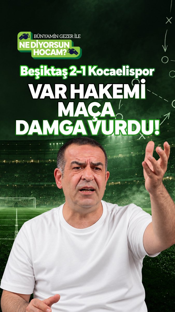 Bünyamin Gezer: 🅿️ 29’ BJK lehine pen: Doğru.(Tayfur’a sarı kart yanlış.) 🅿️🟥 47’ Metehan-Nübel: %100 Kocaeli lehine penaltı + Nübel kırmızı görmeliydi. 🟥 81’ Emir-Vlahovic: Gördüğüm kadarıyla penaltı değil ama Emir kırmızı görmeliydi. Gri #BJKvKOC