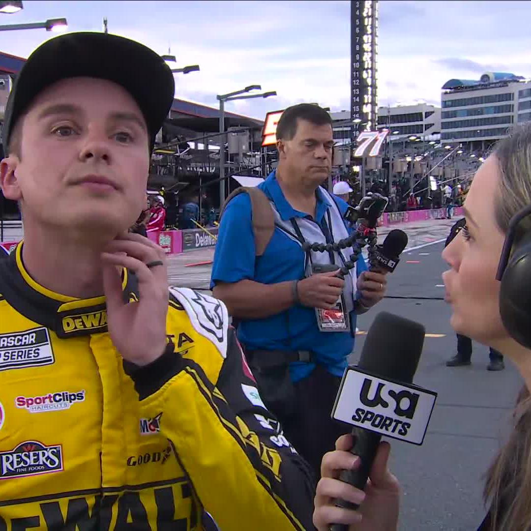 A disappointed Christopher Bell following the race.