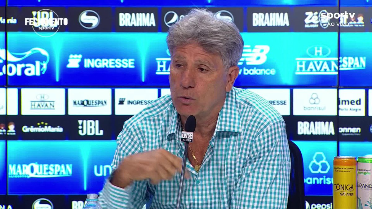 Renato elogia arbitragem de campo do Gre-Nal, mas ressalva: "O VAR mais uma vez apitou o jogo". #futebol #gremio #brasileirao