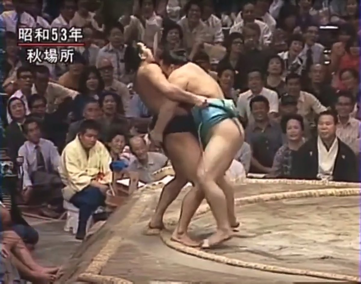 The sumo of the 1970s was as tenacious as it was technical. All of the stars of the era were genius-level fighters who hated to lose, and many bouts from that time remain among the most exciting I’ve ever seen. Mienoumi vs Takanohana, September 1978