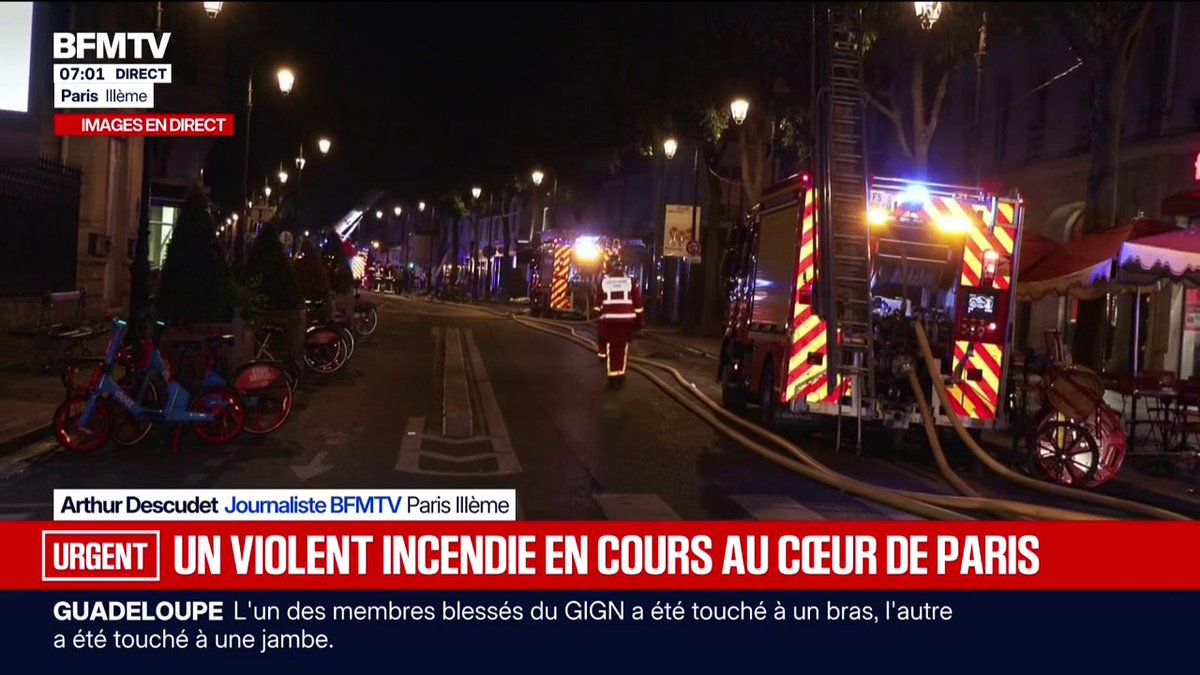 Un impressionnant incendie ravage le marché des Enfants rouges au cœur de Paris