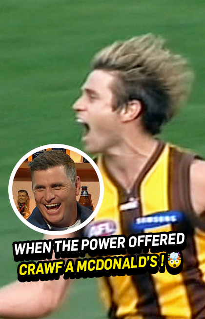 Ahead of their first season in the AFL, Port Adelaide FC offered Shane Crawford a McDonald's franchise during the 1996 trade period 🤯🤤 #TheFrontBar 📺
