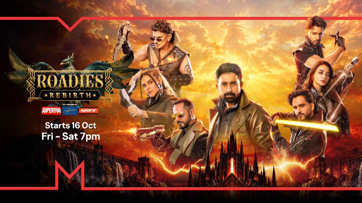 Guts. Glory. Gangs ❤️‍🔥 Takkar hogi GOATED jab bhidenge OGs aur NewGs💥 Watch Roadies Rebirth starts 16th October, Fri-Sat, 7PM, on Netflix.