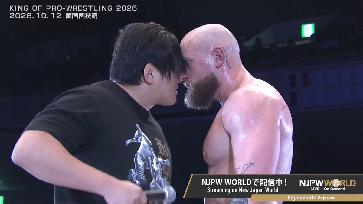 💥KING OF PRO-WRESTLING 2026⚡️両国大会‼️ GABE KIDD の元に タイチ が 「俺の手で終わらしてやるよ、好き勝手できるのも次で最後だ」 視聴＆登録⏩「NJPW WORLD」で検索📱 #njpwworld #njkopw