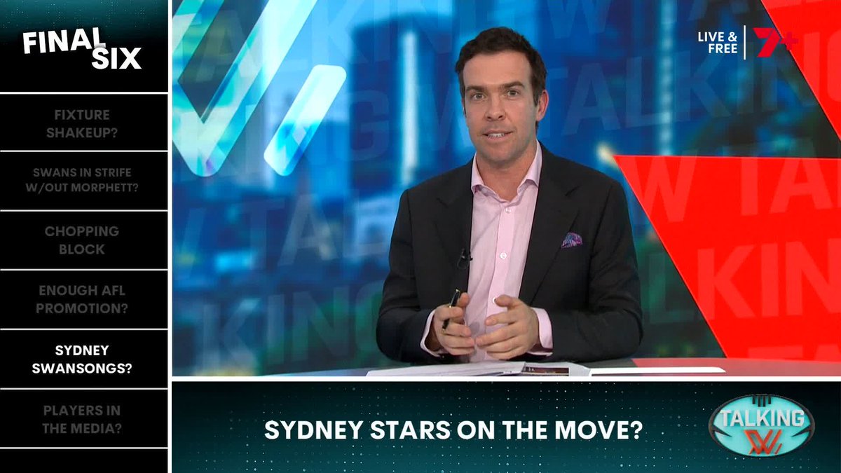 Fremantle is a "clear frontrunner" for Sydney young gun Zippy Fish, per Tom Morris. Stream Talking W on 7AFL YouTube 👉