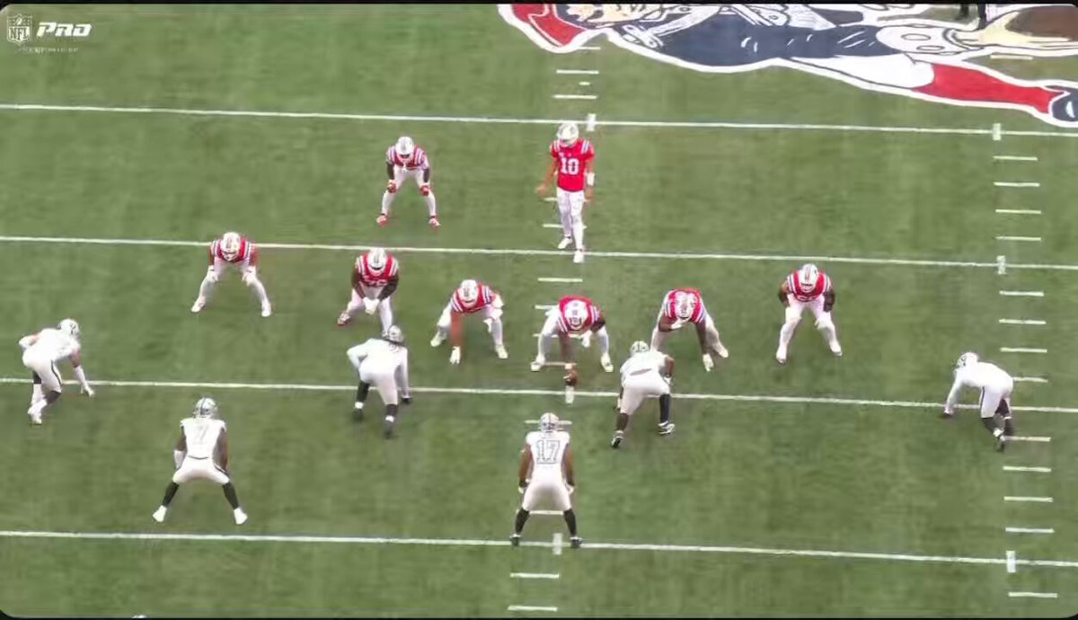 Drake Maye all completions over 20 yards vs the Raiders. Enjoy
