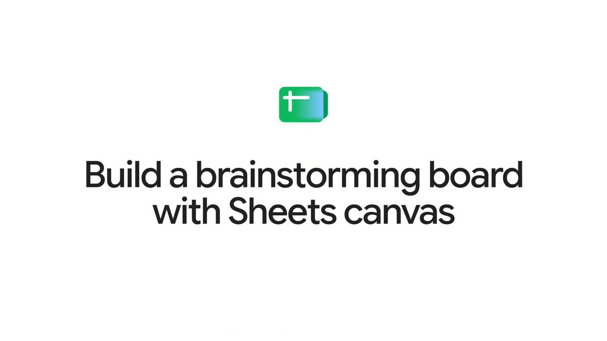 Run your next team brainstorm right inside a Sheets canvas. Ask Gemini to turn raw ideas into a collaborative digital workshop board. Teammates can post categorized cards, upvote concepts, and assign action items in real time. 👉