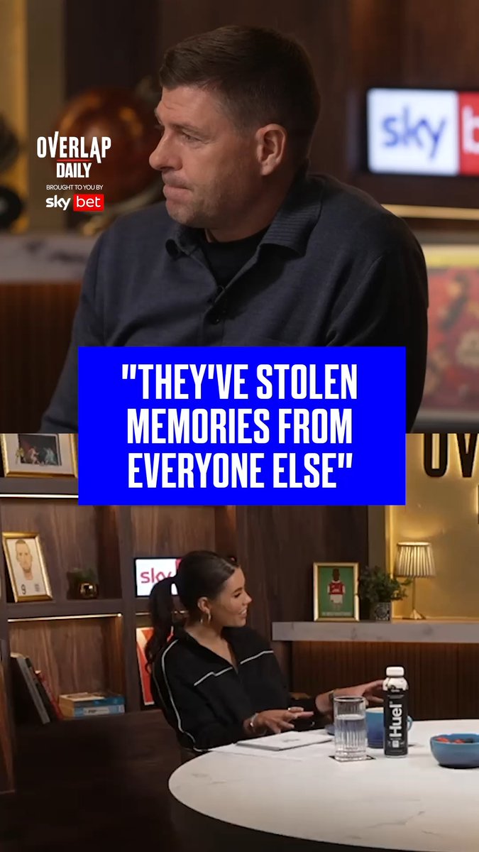 “They’ve stolen memories from everyone else!” 😤 Gerrard speaks about the memories he feels were taken away by Manchester City. Watch the latest episode of Overlap Daily at 4pm on YouTube, or listen wherever you get your podcasts 🙌⚽️