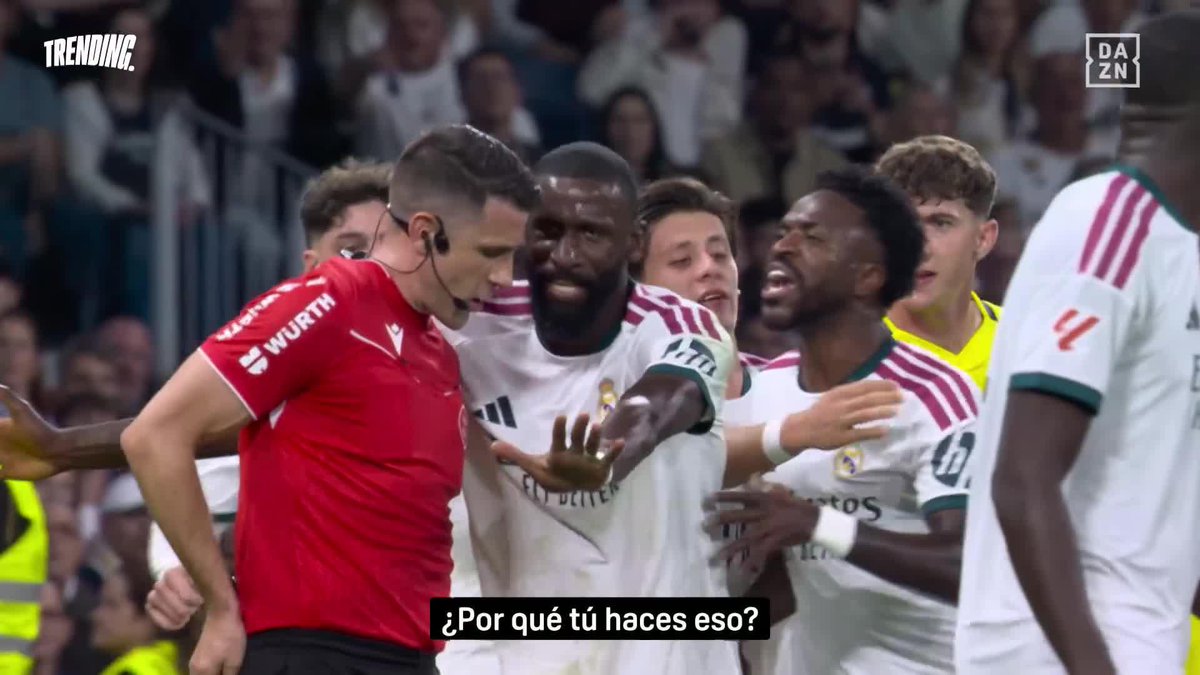 La intrahistoria de la roja de Vinícius JR en el Bernabéu: la alegría de Mourinho, el gesto de Saliba y el enfado del brasileño 🟥🇧🇷 #TRENDING