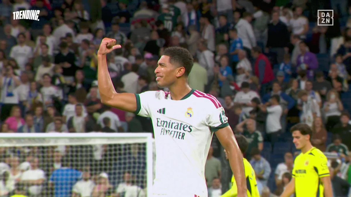 Bellingham y su reacción tras el pitido final en el Bernabéu 📸 #TRENDING