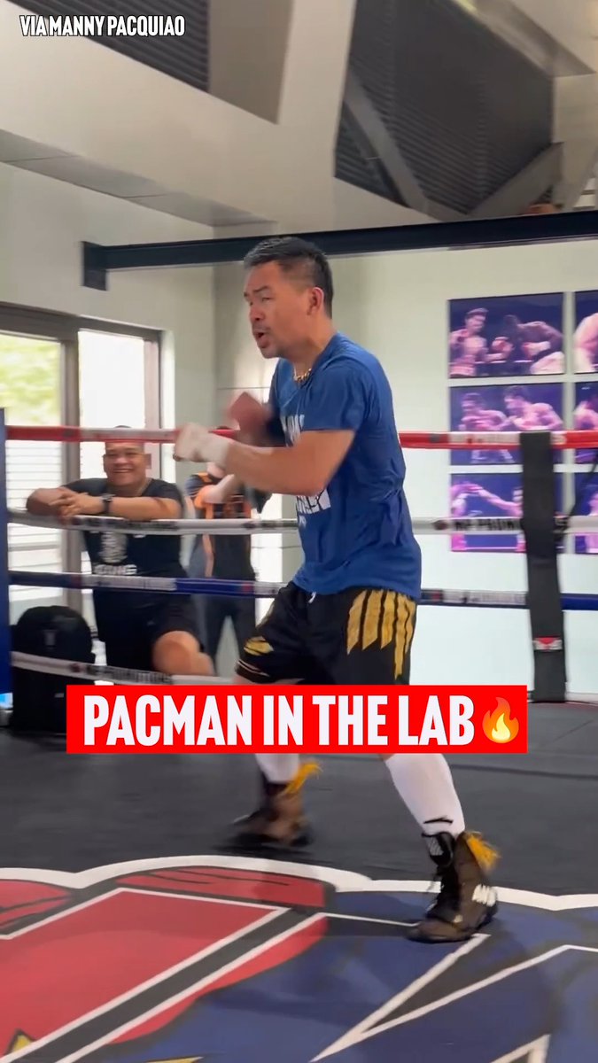 Manny Pacquiao is back in the gym showing off his speed 👀🇵🇭