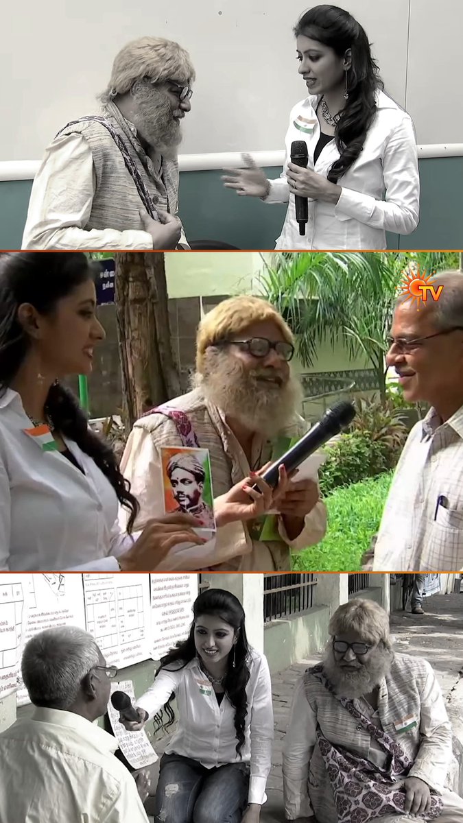 Throwback to when Chinna Kalaivanar Vivek Sir talking to pedestrians about Indian freedom fighters #SunTv #SunTvThrowback #Vivek #IndependenceDay #MakkaloduMakkalaga