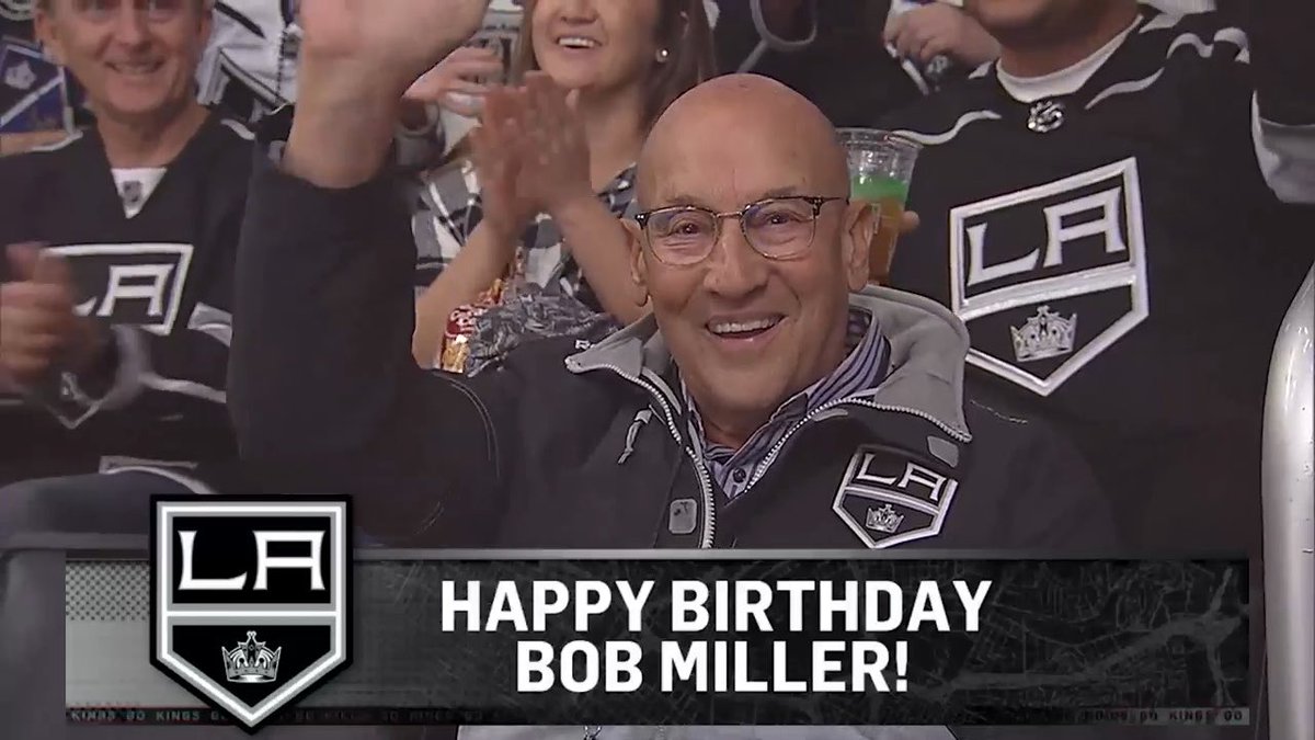 Happy 88th birthday to LA Kings legend, Bob Miller! The Hall of Fame voice of the #LAKings was born on October 12, 1938. #GoKingsGo