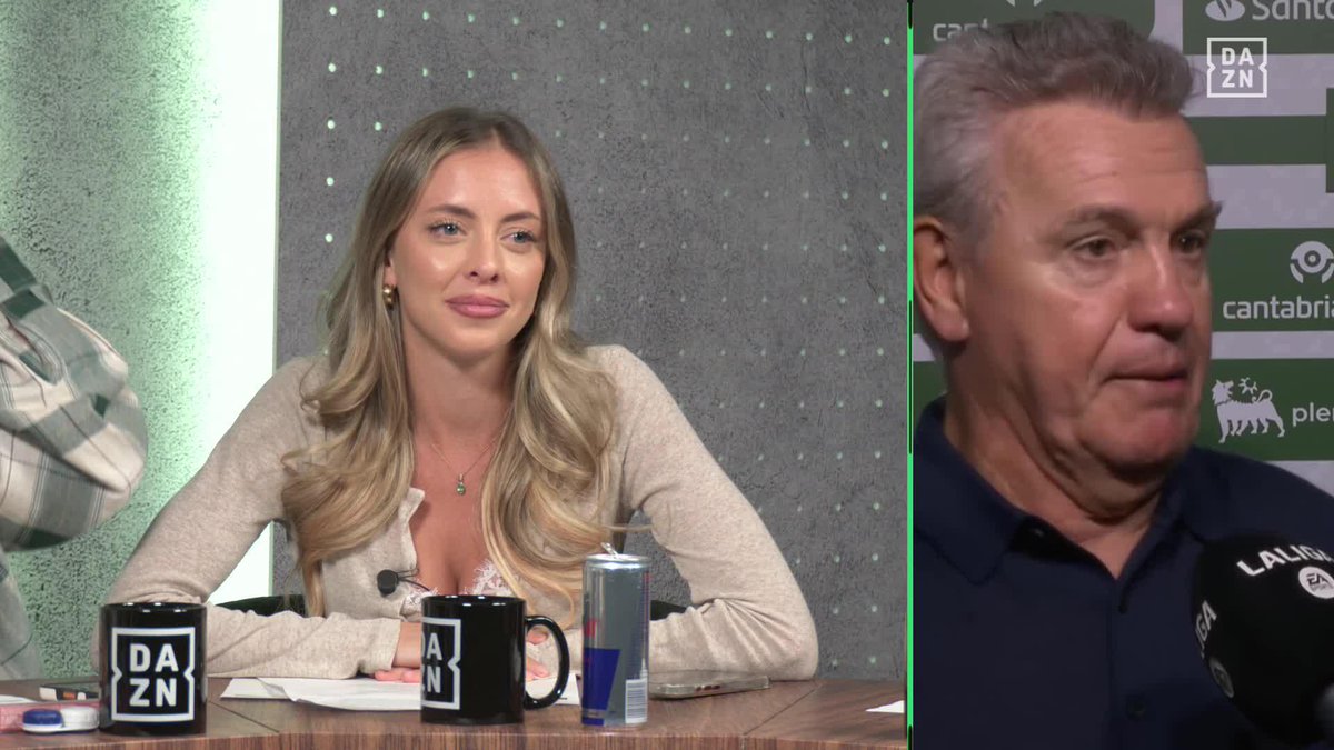 Qué lindo verte de nuevo en LALIGA, míster😅 El Vasco Aguirre y su momentazo tras el Racing vs Valencia🗣️ #LADAZONETA
