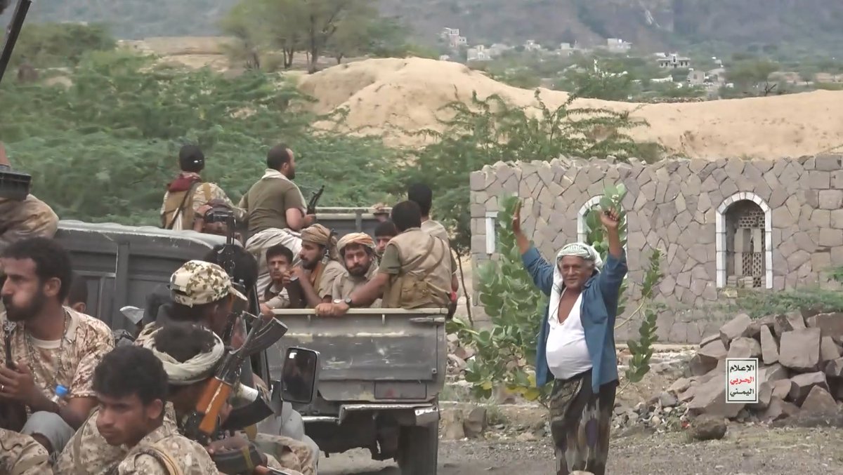 مشاهد تطهير وتأمين مديرية جبل حبشي ومثلث البيرين ومفرق يفرس بمحافظة تعز وطرد تحشيدات العدو السعودي منها - 12 أكتوبر 2026م