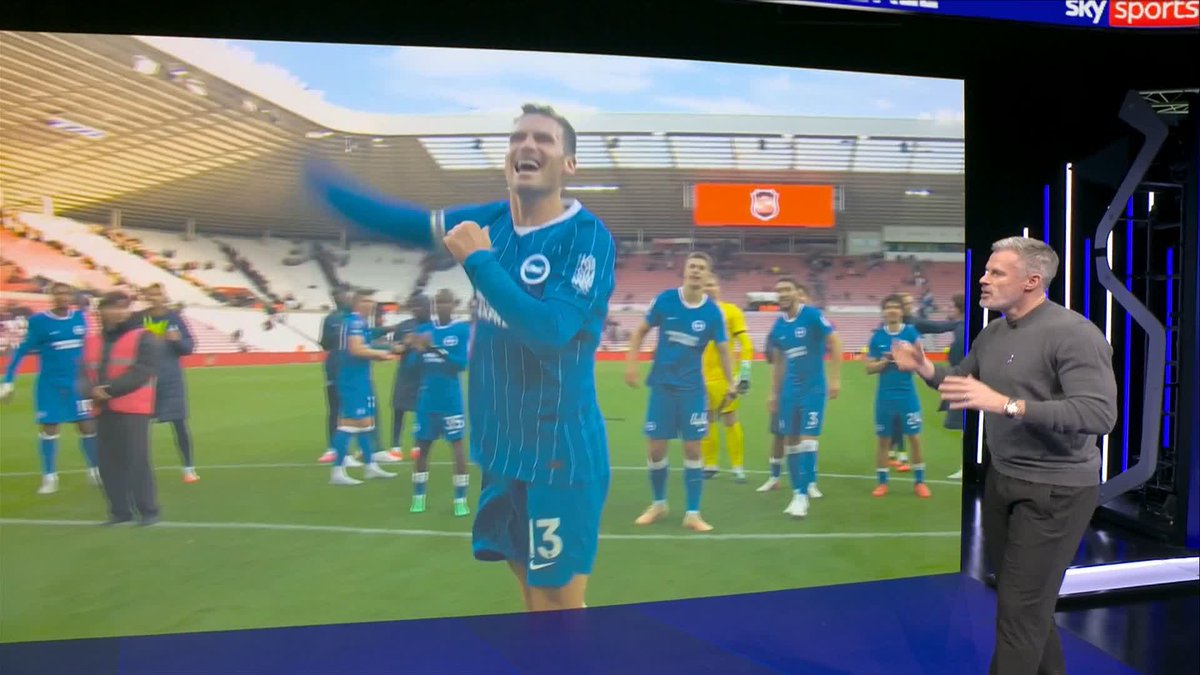 "He is right up there alongside the best players in the Premier League right now" Jamie Carragher with huge praise for Pascal Groß 👏