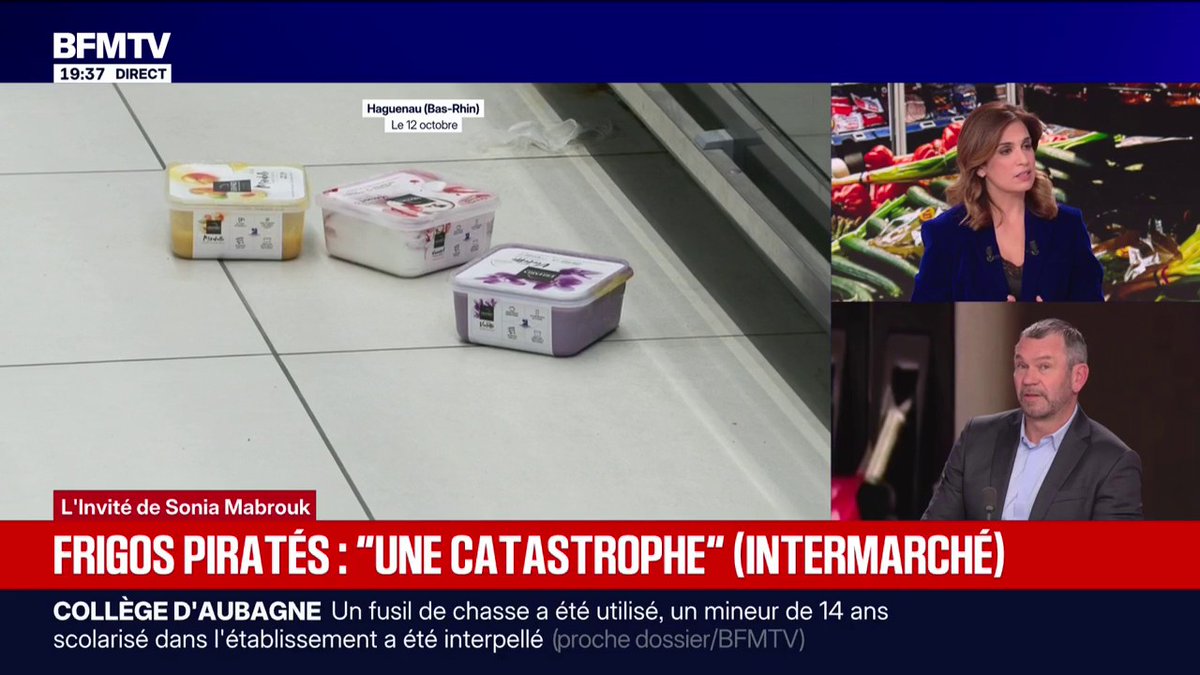 Frigos piratés: "C'est une catastrophe, c'est du jamais-vu", assure Thierry Cotillard, président du groupement Les Mousquetaires