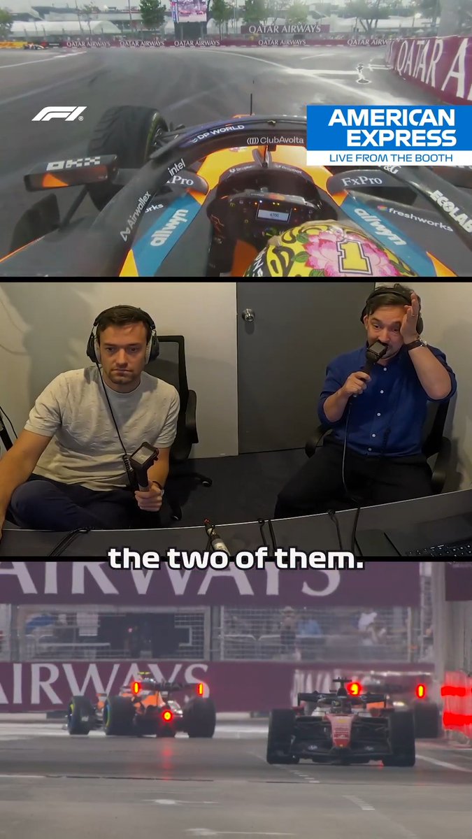 Heading to the commentary booth for this last lap incident between the McLaren duo in the #F1Sprint! 🎙️👀 #F1 #SingaporeGP American Express