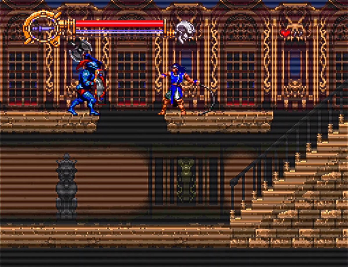 Richter makes his way into castle. Castlevania: Dracula X [SNES] 1995 "Bloody Tears" - Konami Kukeiha Club
