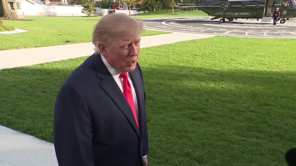 Q: Is it your expectation that Republicans will win the House? Trump: We’re going to do well. Prices are coming down.