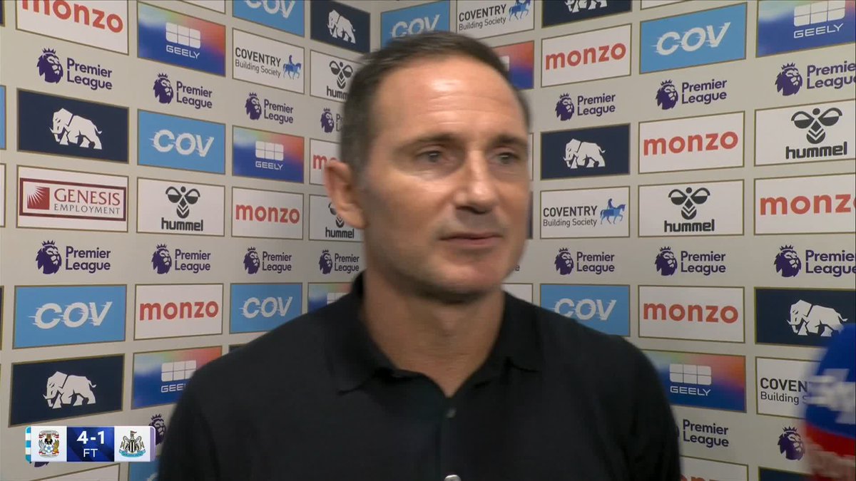 "It was a complete performance" Frank Lampard is feeling 'very satisfied" after Coventry's 4-1 victory against Newcastle ✅