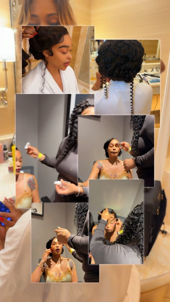 Now let’s take a moment for the glam team 🙏 Se konsa yo te parem anvan concert la 🌹 Makeup:Damicy Glam Hair:faby hair Stylist:
