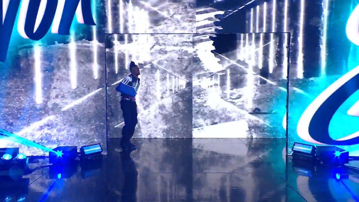 After crashing through the ambulance at #MITB, Je’Von Evans is HERE! 😲