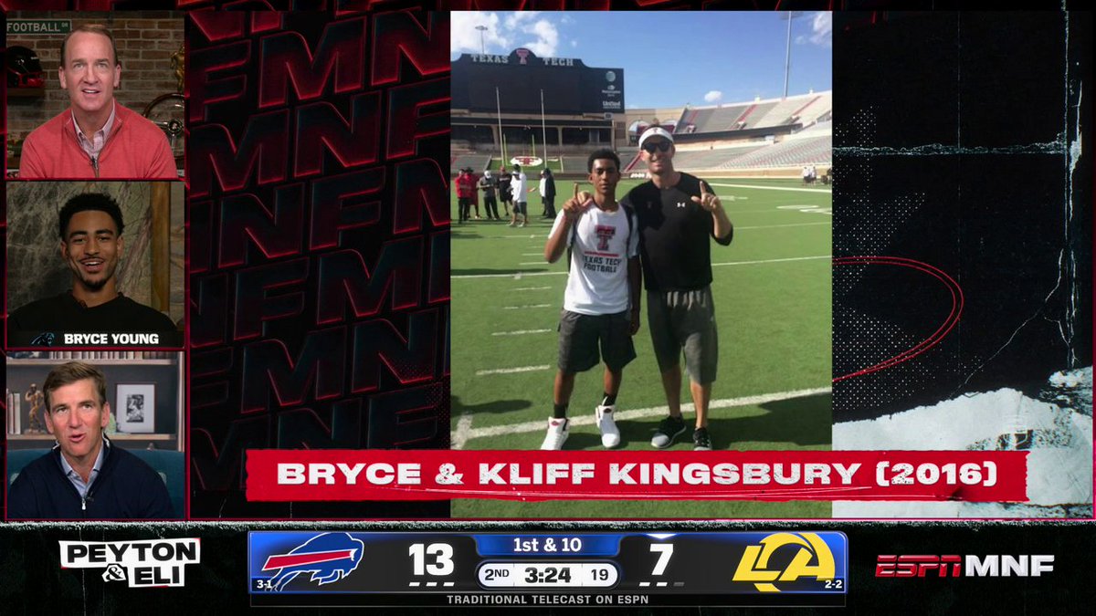 "Where are you all getting these clips from?" Bryce Young is shocked Peyton and Eli have this photo of him in middle school 😭