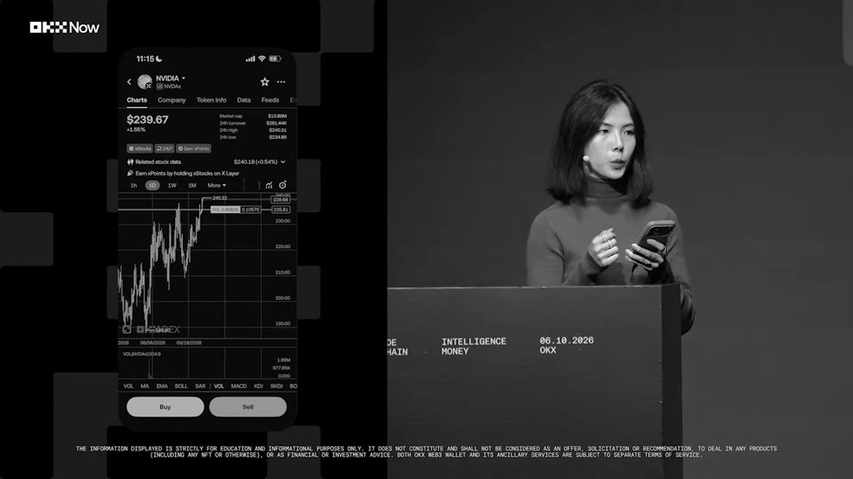 Your portfolio doesn't stop at crypto. Neither should your Wallet. At OKX Now, we shared how we're bringing access to 700+ tokenized stocks on X Layer into the same self-custodial Wallet you use for crypto, with 24/7 access.