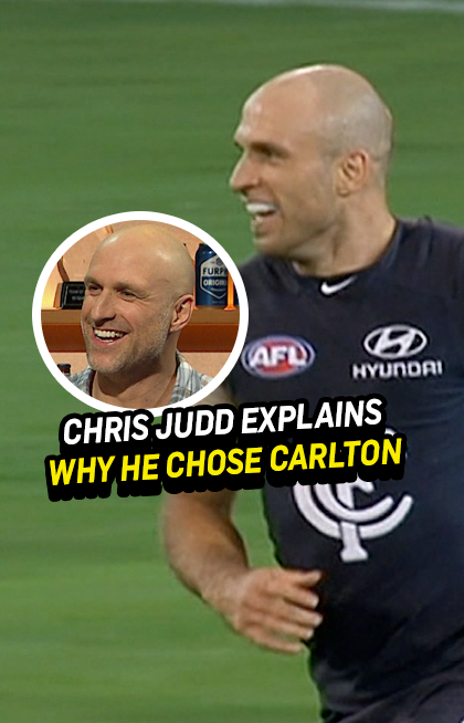 Almost every Victorian club was pitching for Chris Judd when he wanted to return home at the end of 2007. This is why he chose Carlton FC. #TheFrontBar 📺