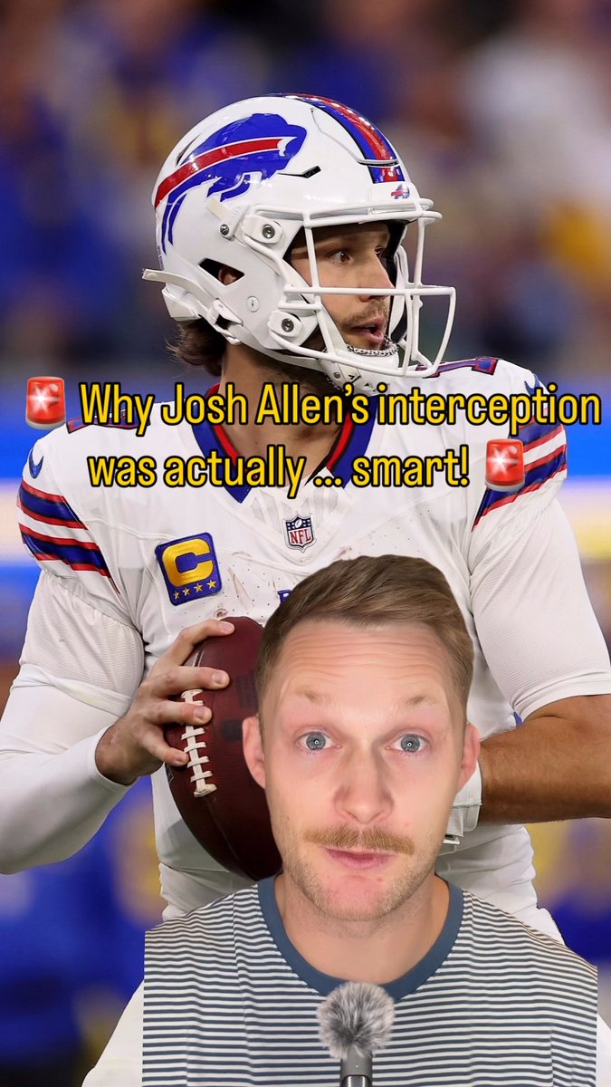 Josh Allen threw a SMART interception. Call me crazy. But I can explain! #Bills #Billsmafia