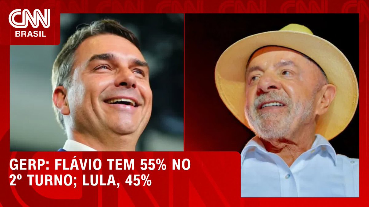 Gerp: Flávio tem 55% no 2º turno; Lula, 45%; Assista #LiveCNNBrasil