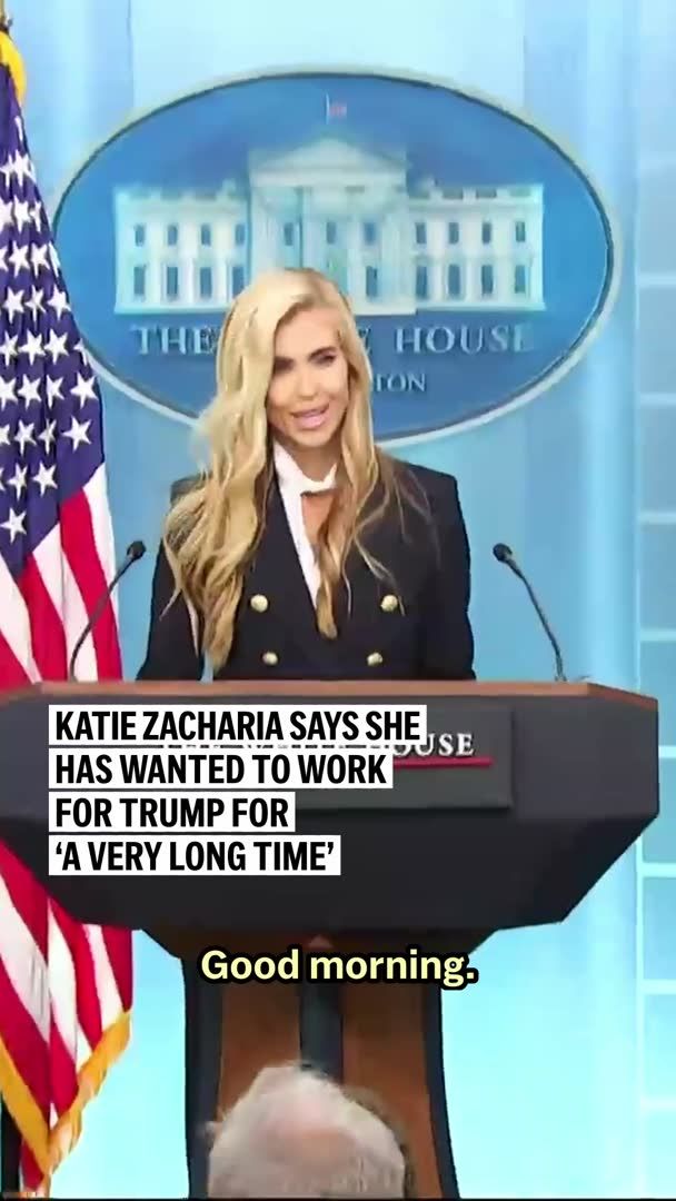 New White House press secretary Katie Zacharia opened her first briefing by praising President Donald Trump and his midterm campaign. Zacharia, 41, is a conservative commentator who previously worked as a senior communications adviser for Trump Media & Technology Group, the company behind the president's Truth Social platform.