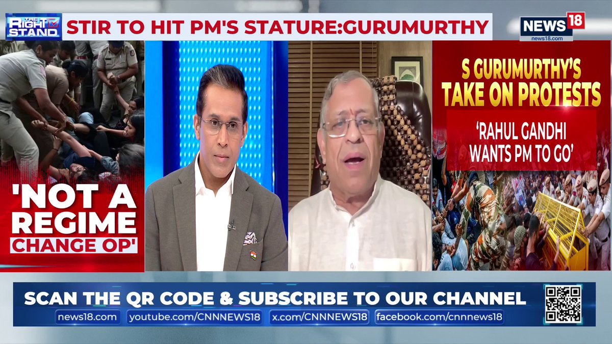 #TheRightStand | 'They are reduced to little groups of anarchists': S Gurumurthy, Editor Thuglak #Congress #PeacefulResistence #NehaBora #SIR | Anand Narasimhan🇮🇳
