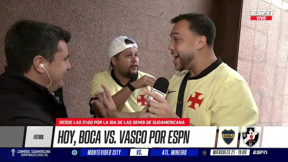 EL TALI DE LA GENTE Los fanáticos de Vasco da Gama se hacen sentir en la previa del duelo contra Boca por la CONMEBOL Sudamericana. ▶️ Mirá #ESPNF12 por ESPN en el Plan Premium de #DisneyPlus