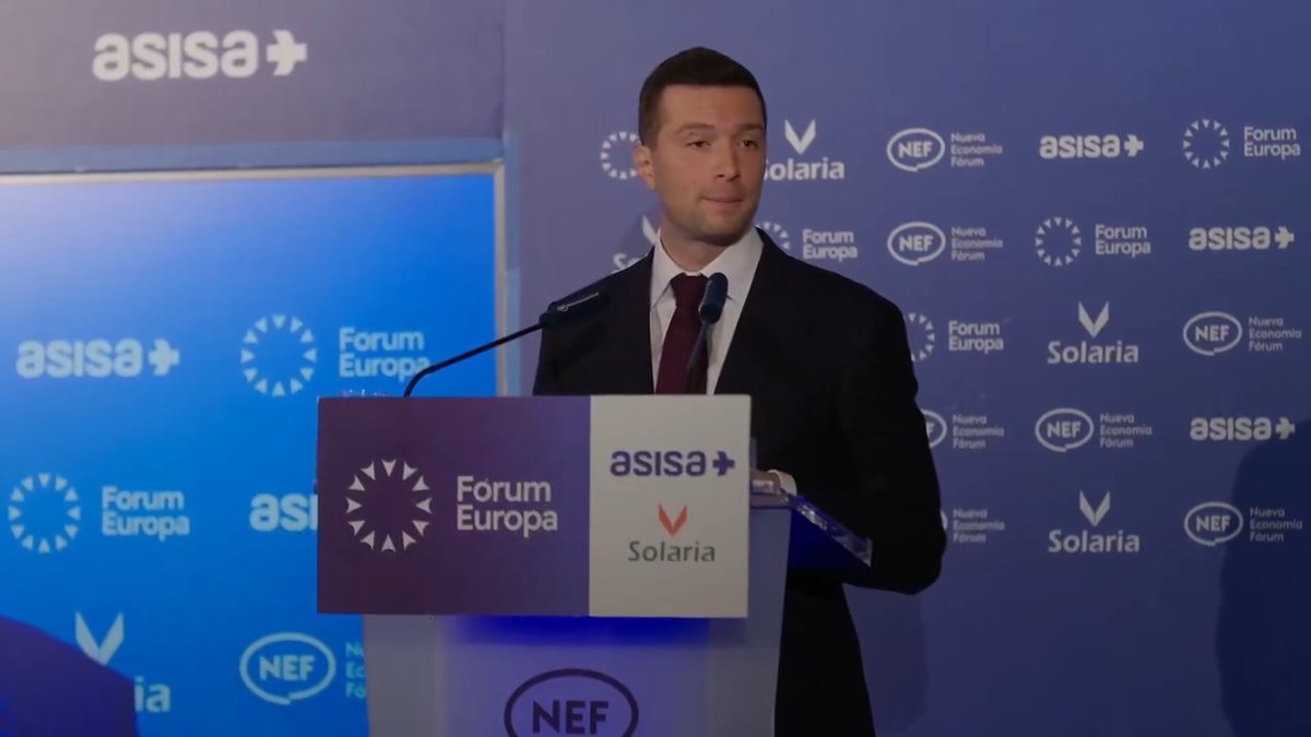 Si je deviens chef du gouvernement en mai 2027, je sais qu’une tâche immense nous attendra : avec Marine Le Pen, nous ferons tout notre possible pour que la France retrouve sa stabilité, sa prospérité et sa place parmi les grandes économies européennes ! New Economy Forum