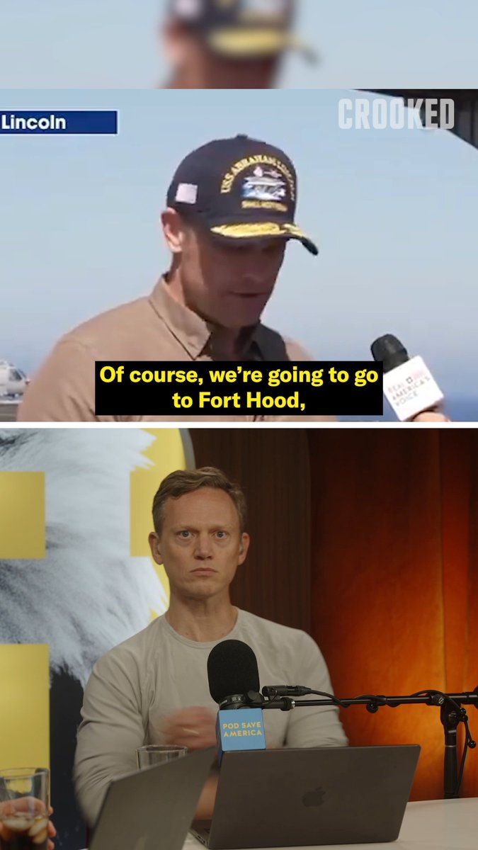 .Tommy Vietor responding to Pete Hegseth's plan to livestream an execution by firing squad: "He’s just a comical. evil f*cking wannabe."