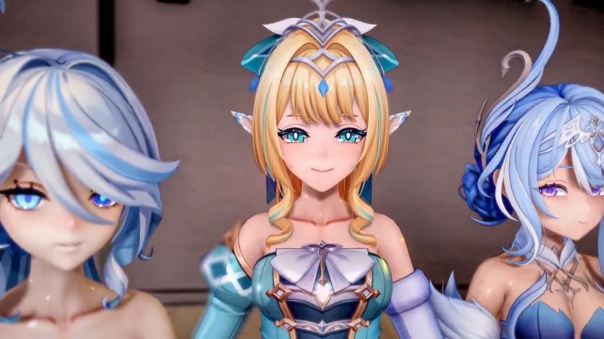 My work and idea are in progress.. Would get it done by 2028, once I get RTX 5080 to render the whole song! 😭 #MMD #GenshinImpact #Furina #Vesna #Odette