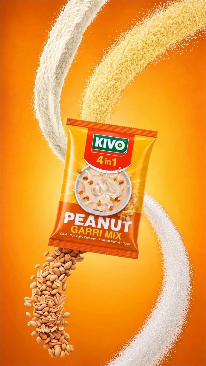 We all agree that the ultimate Nigerian snack is Garri and groundnut right? Now imagine it coming already mixed for you with the Garri, peanuts, sugar and milk. Just tell me this KIVO Peanut Garri Mix doesn’t look so Yummy? #KivoGarriWithATwist