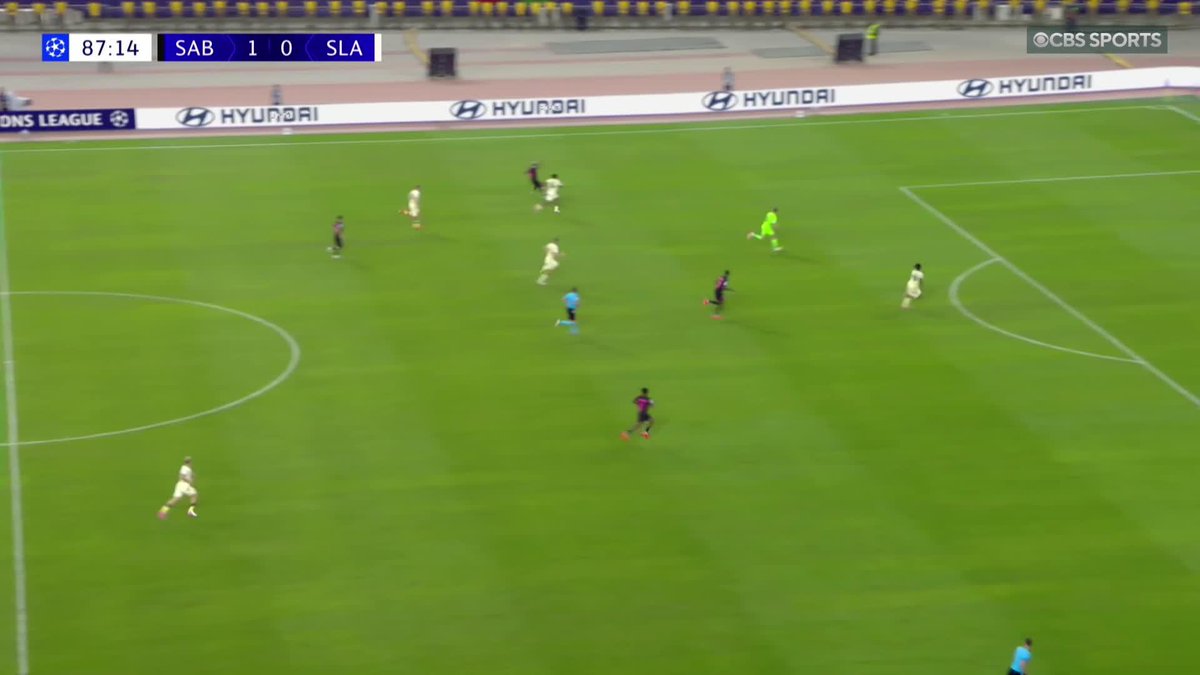 Sabah FK win their first ever Champions League proper match 🤯 Joy-Lance Mickels late goal from distance seals a 2-0 win vs. Slavia Prague 🇦🇿 Watch the #UCL on @ParamountPlus 📺