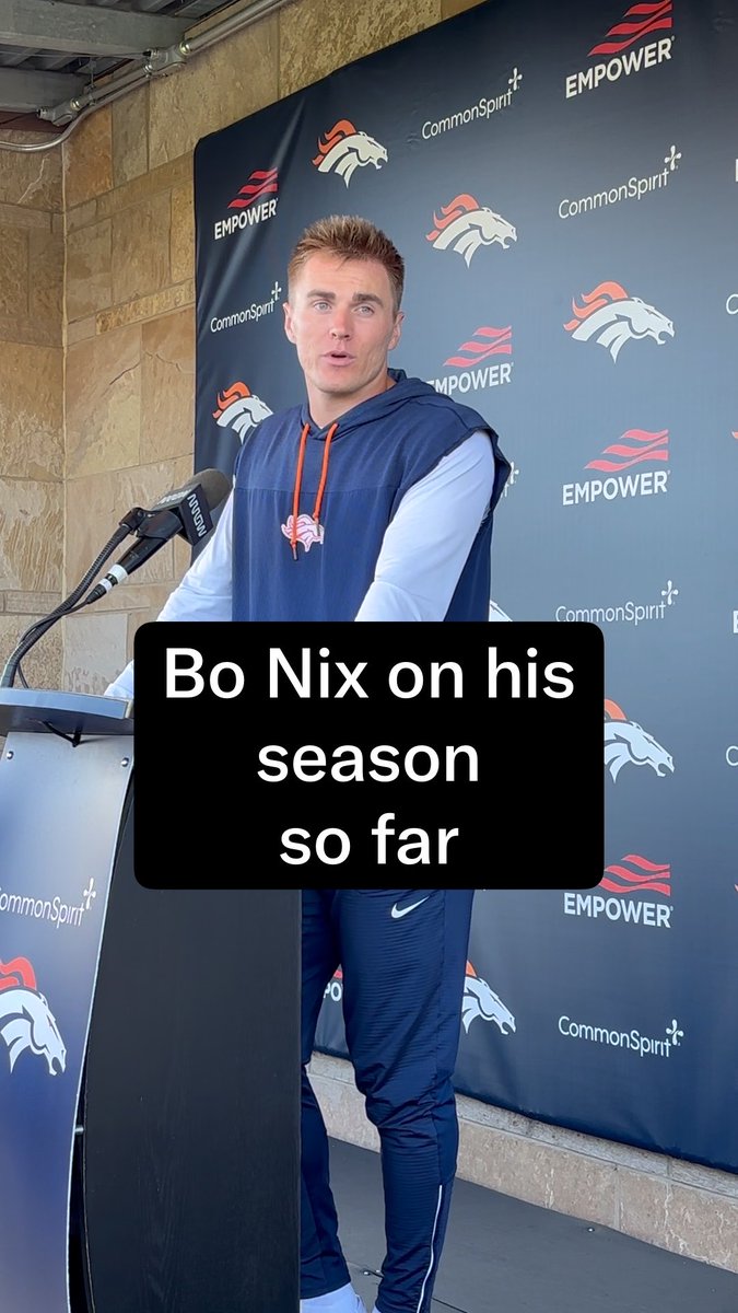 “Playing good and playing bad, it’s a narrative,” Bo Nix said. “I think it’s honestly something we make up.” The #broncos QB said he feels like he’s playing similar to how he’s always played, but he’s just a few things away from stat line looking different.