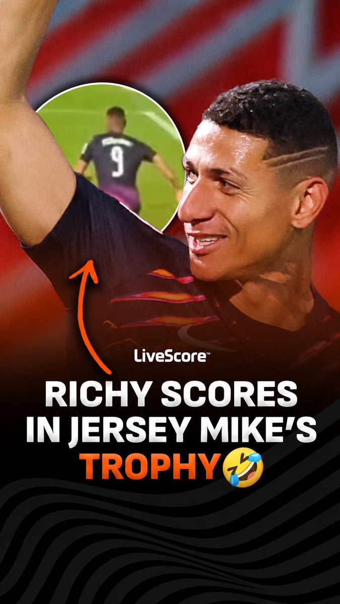 Richarlison bags in the Jersey Mike's Trophy vs Cheltenham Town 🤣⚽️ The outcasted striker made his first appearance in almost 2 months for Spurs U21s tonight 😳