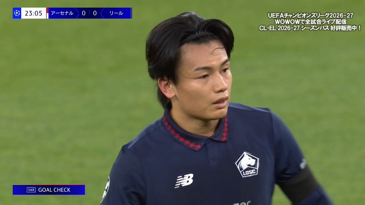 上田綺世がアーセナル戦で幻のゴール🇯🇵🔥 プレミア王者に先制弾と思われたが、取り消しの判定に 🎥WOWOWサッカー