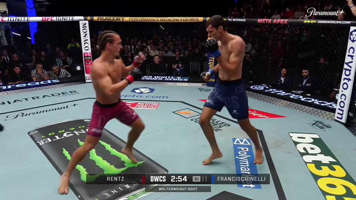 CAUGHT HIM COMING IN 💥 Luis Francischinelli gets the first round knockout! [ #DWCS | LIVE on @ParamountPlus ]