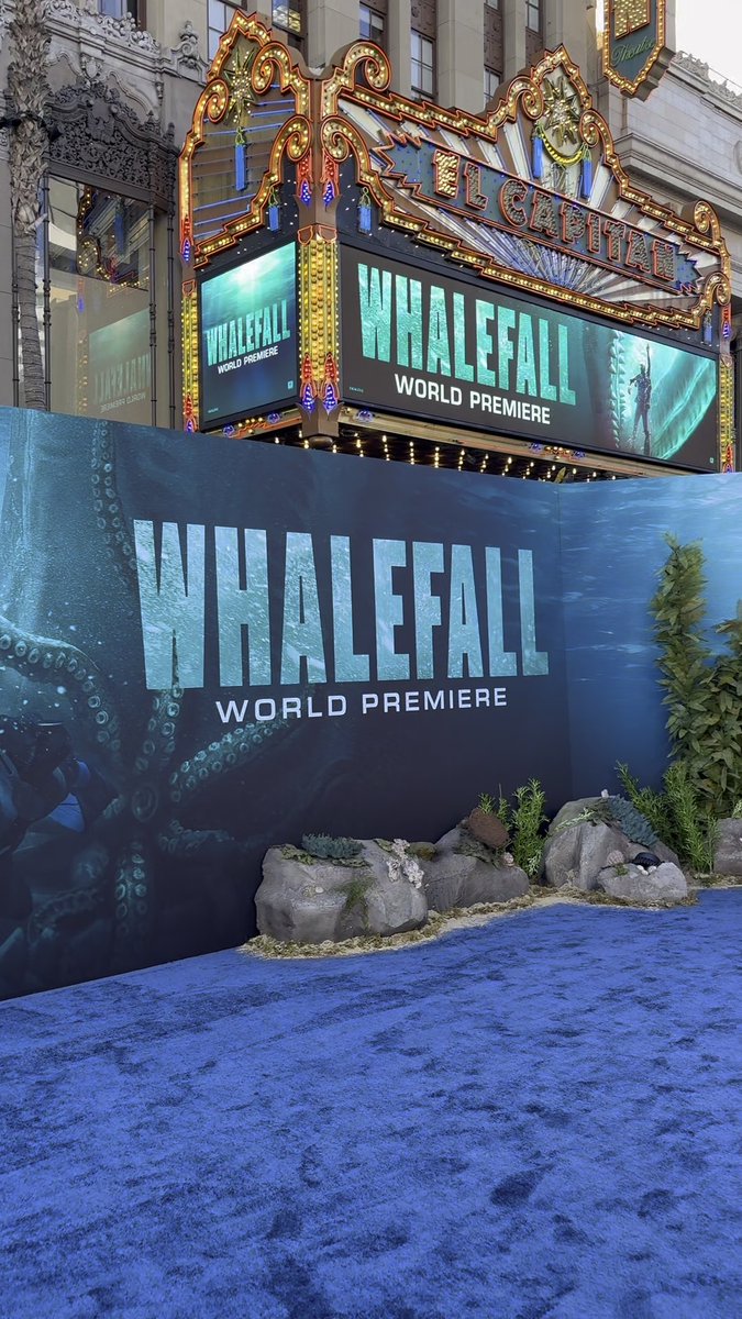 We’re outside the whale and on the blue carpet! #Whalefall