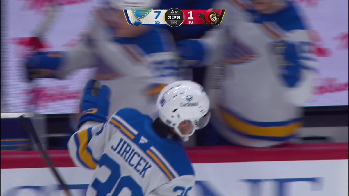 Grab the puck, that's Adam Jiricek's first career goal. #stlblues