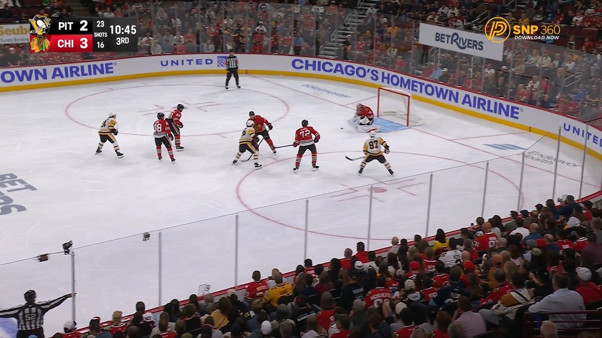 SIDNEY CROSBY'S SECOND GOAL OF THE GAME PENGUINS TIE IT UP