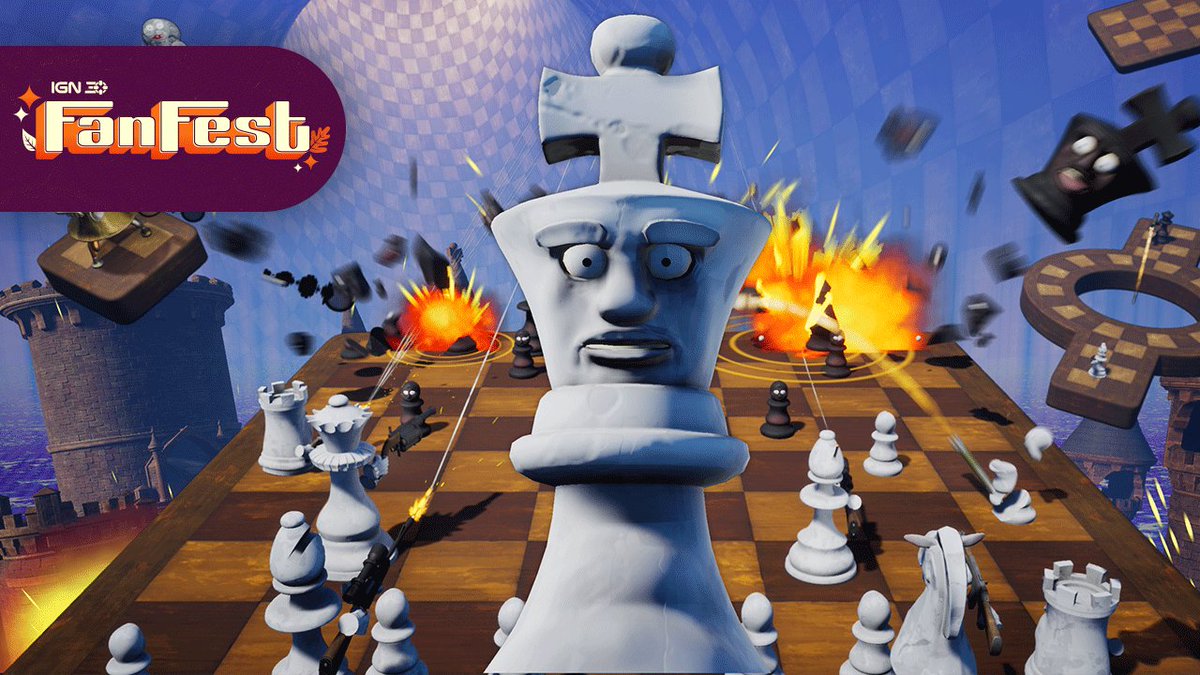 Fight alone, or team up with unique weapons and chess-themed movement abilities to defeat waves of oncoming attackers and protect the King at all costs in Checkmate Protocol. #IGNFanFest