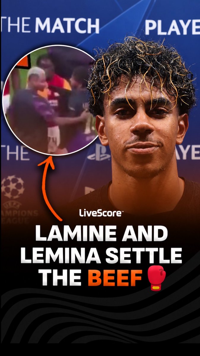 Lamine Yamal and Mario Lemina settle the beef 🤝🥊 Lemina said 'who's Yamal' and Lamine responded with two incredible assists as Barcelona beat Galatasaray 4-1 😮💨⭐️